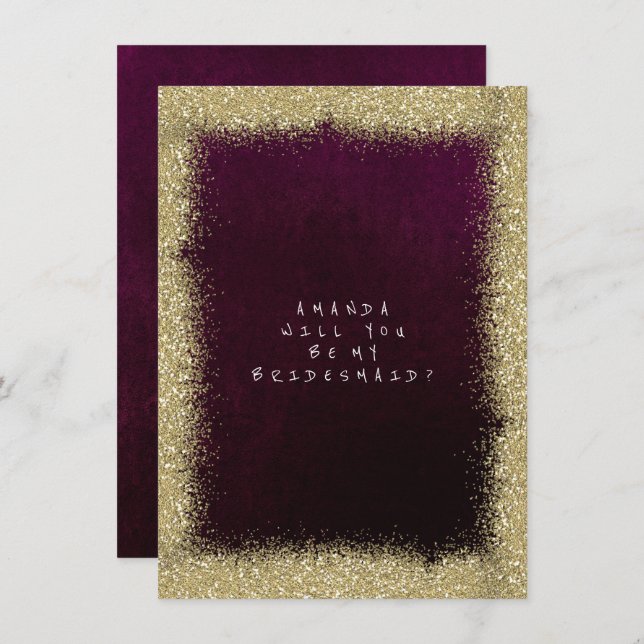 Invitation Serez-Vous Mon Servante D'Accueil Parties scintill (Devant / Derrière)