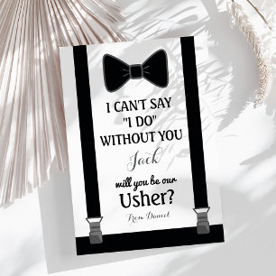 Invitation Serez-Vous Mon Usher - Tuxedo Cravates Bracelets