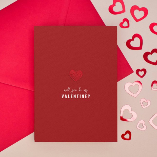 Invitation Serez-vous mon Valentin, minimaliste romantique (Créateur téléchargé)