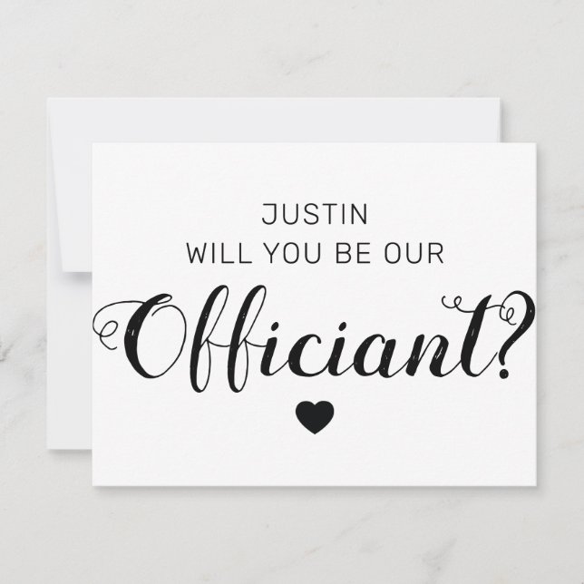 Invitation Serez-vous notre célébrant | Mariage Nous Marier (Devant)