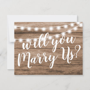 Invitation Serez-vous notre célébrant Rustique Mariez-Nous
