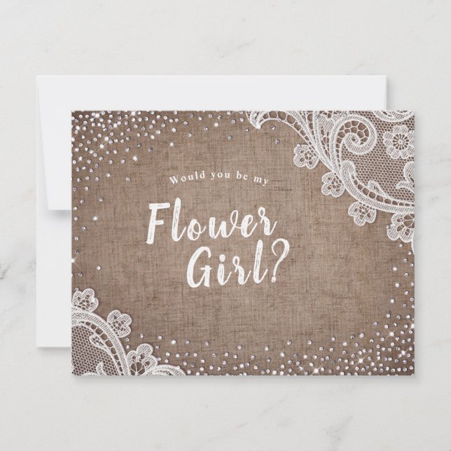 Invitation Seriez-vous ma fille de fleurs ? (Devant)