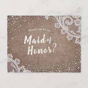 Invitation Seriez-vous ma servante d'honneur ?
