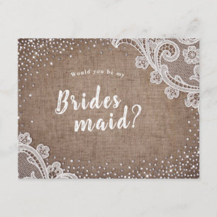 Invitation Seriez-vous ma servante d'honneur ?