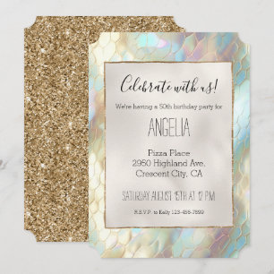 Invitation Serpent Aqua Perle