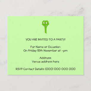 Invitation Serpent de bande dessinée