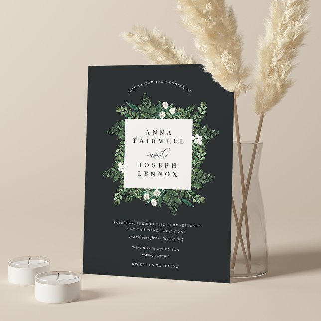 Invitation Serre | Elégant Mariage botanique aquarelle (Créateur téléchargé)