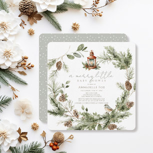 Invitation Serre verte Joyeux petit Baby shower