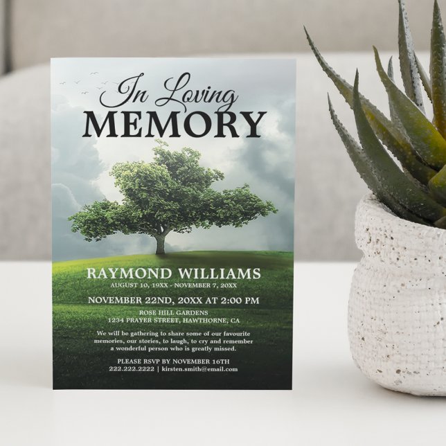 Invitation Service Arborescence | Célébration de la vie au pa (Créateur téléchargé)