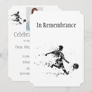 Invitation Service commémoratif Célébration de la vie joueur