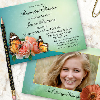 Invitation Service commémoratif des funérailles des Roses de