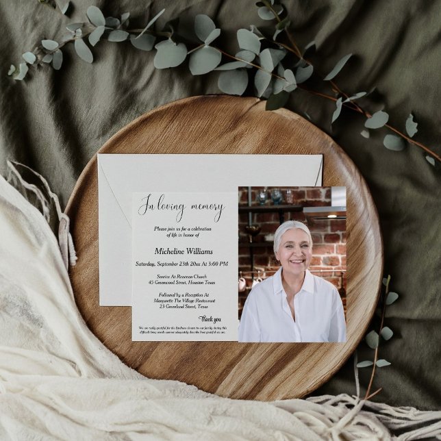 Invitation Service commémoratif, Fête funéraire de la vie (Créateur téléchargé)