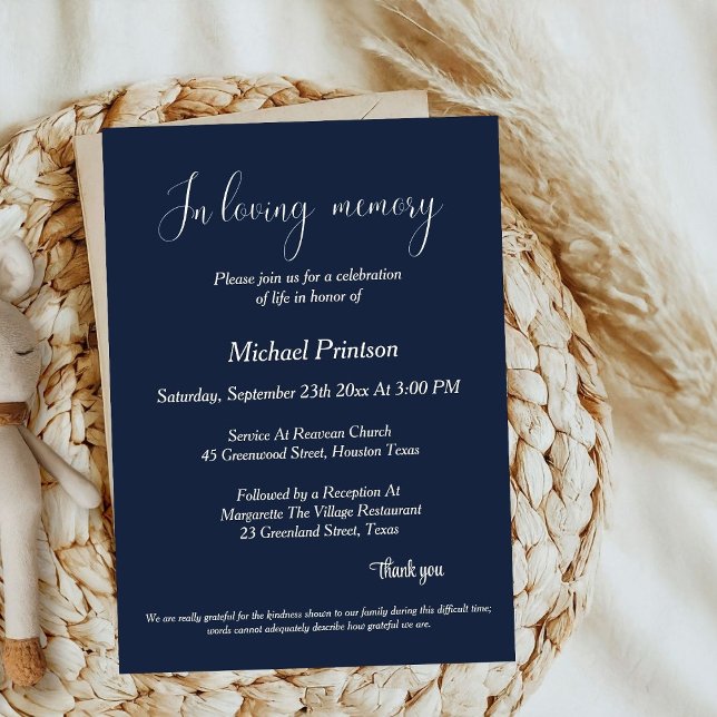Invitation Service commémoratif, Funérailles, célébration de  (Créateur téléchargé)