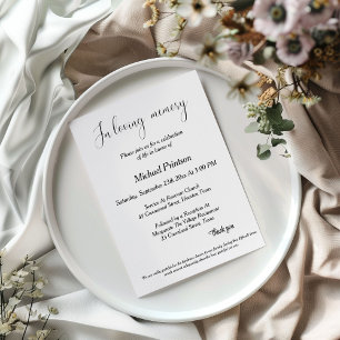 Invitation Service commémoratif, Funérailles, célébration de 