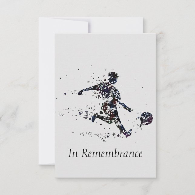 Invitation Service commémoratif personnalisé Football Footbal (Devant)