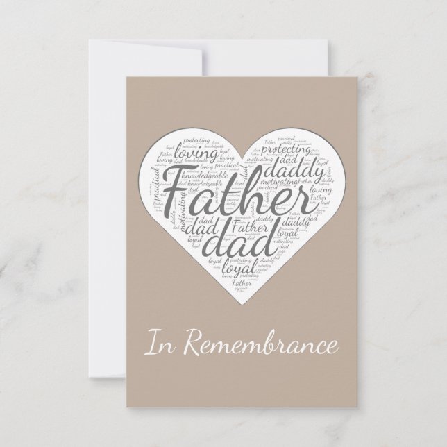 Invitation Service commémoratif personnalisé pour père (Devant)