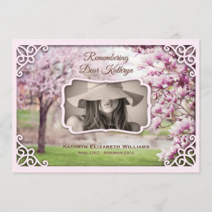 Invitation Service commémoratif photo élégante de Spring Magn