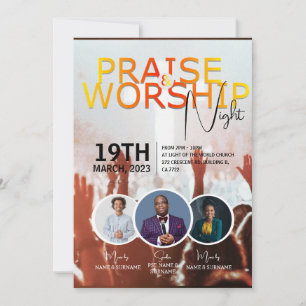 Invitation Service de dimanche de l'église Conception personn