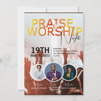 Invitation Service de dimanche de l'église Conception personn