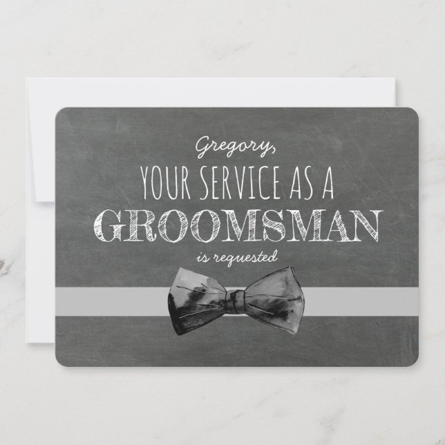 Invitation Service en tant que Groomsman demandé - Propositio (Devant)