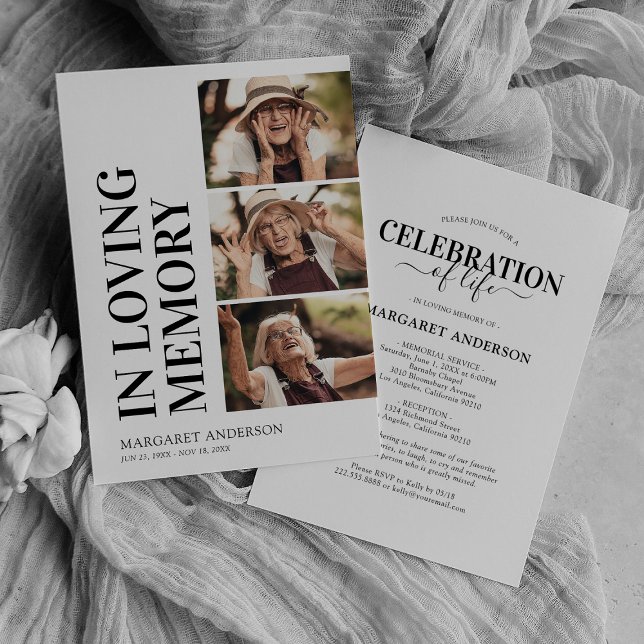 Invitation Service funéraire commémoratif 3 Photo (Créateur téléchargé)