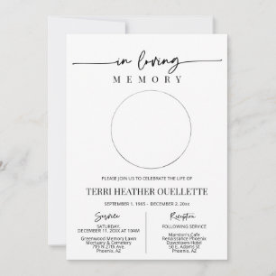 Invitation Service funéraire minimaliste simple et moderne