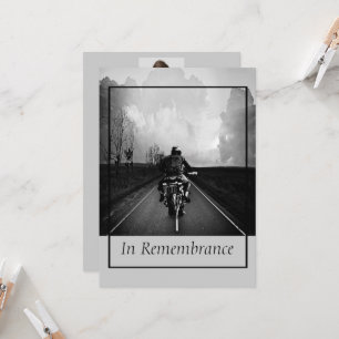 Invitation Service Memorial personnalisé Motorcycle Moker Cho