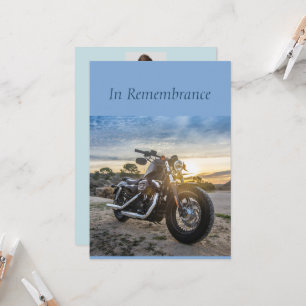 Invitation Service Memorial personnalisé Motorcycle Moker Cho