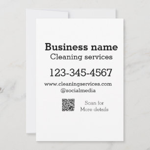 Invitation Services de nettoyage ajouter l'adresse e-mail du 