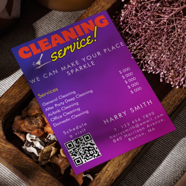 Invitation Services De Nettoyage Analyse Des Prix Payés Pour  (Cleaning Services Maid Price Scan To Connect Invitation)