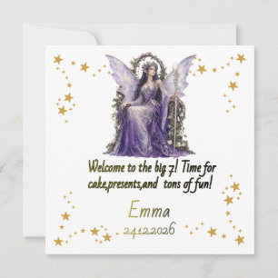 Invitation Serviette de fête d'anniversaire de fée angélique