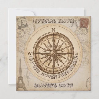 Invitation Serviettes personnalisées pour anniversaire de voy