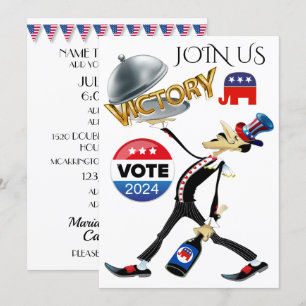 Invitation Servir la victoire électorale version républicaine