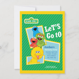 Invitation Sesame Street Pals Anniversaire