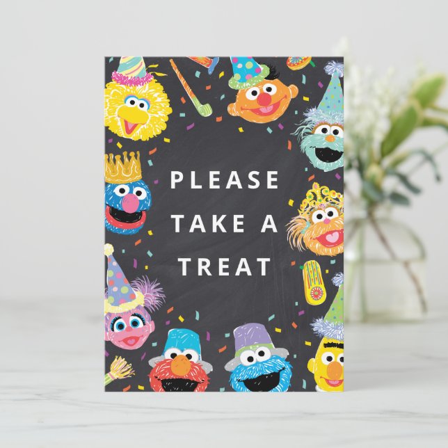 Invitation Sesame Street Pals Confetti | Prendre Une Traite (Debout devant)