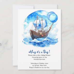 Invitation Set Sail : Nautical Boy Baby shower
