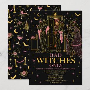 Invitation Seulement Mauvaises Sorcières Soirée Halloween ent