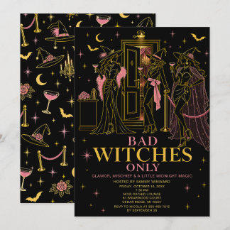 Invitation Seulement Mauvaises Sorcières Soirée Halloween ent