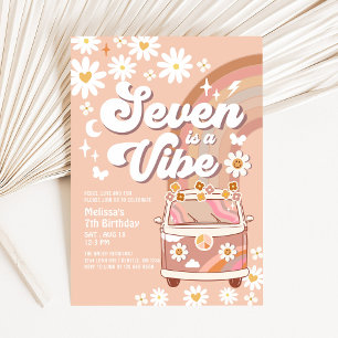Invitation Seven est Vibe Daisy Beige Cream Rainbow Anniversa