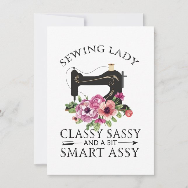 Invitation Sewing Lady Class Sassy And A Bit Smart Assy (Devant)