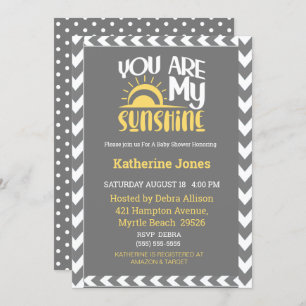 Invitation Sexe Neutre Vous Êtes Mon Baby shower Sunshine