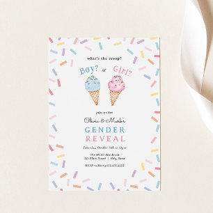 Invitation Sexe Revela Party Icecream Scoop