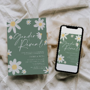 Invitation Sexe Révéler Daisy Sage Vert