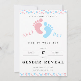 Invitation sexe révéler l'invitation, garçon ou fille, pieds