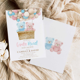 Invitation Sexe Révéler l'ours chaud ballon à air chaud