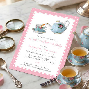Invitation Shabby Chic Annithday Tea Party