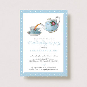 Invitation Shabby Chic Annithday Tea Party