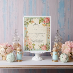 Invitation Shabby Chic Floral Mariage