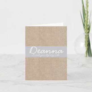 Invitation Shabby Chic Platinum Burlap Demande d'aide d'infor