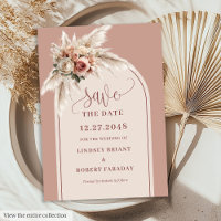 Invitation Shabby Chic Rose Pâle Florale 'Save the